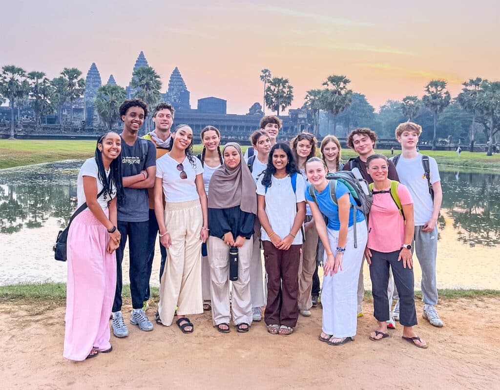 group standing in front of Siem Reap