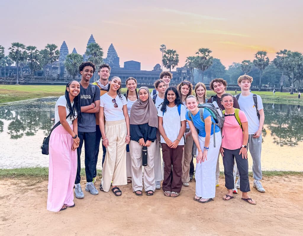 group standing in front of Siem Reap